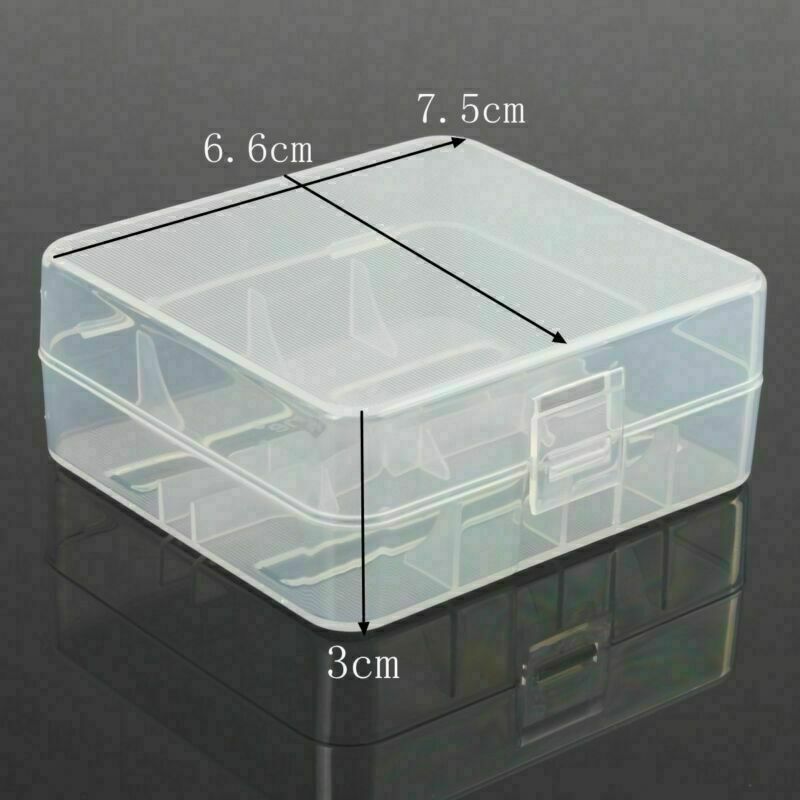 Hard Plastic Case Holder Storage Box For 2 x 26650 Rechargeable Battery Pack