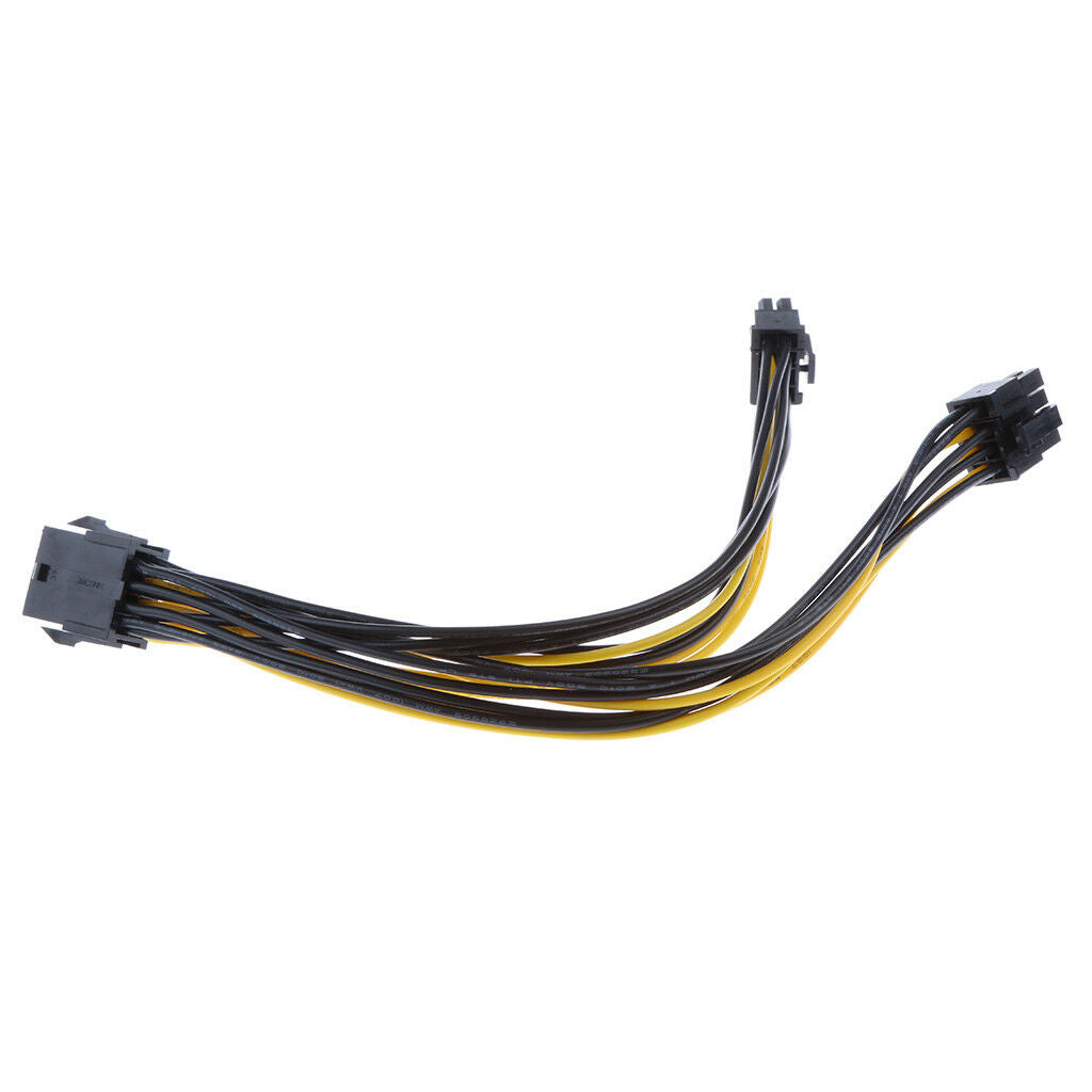 8 Pin Male to 2x PCIe 8Pin (6+2Pin) Male Graphics Video Card Cable Adapter