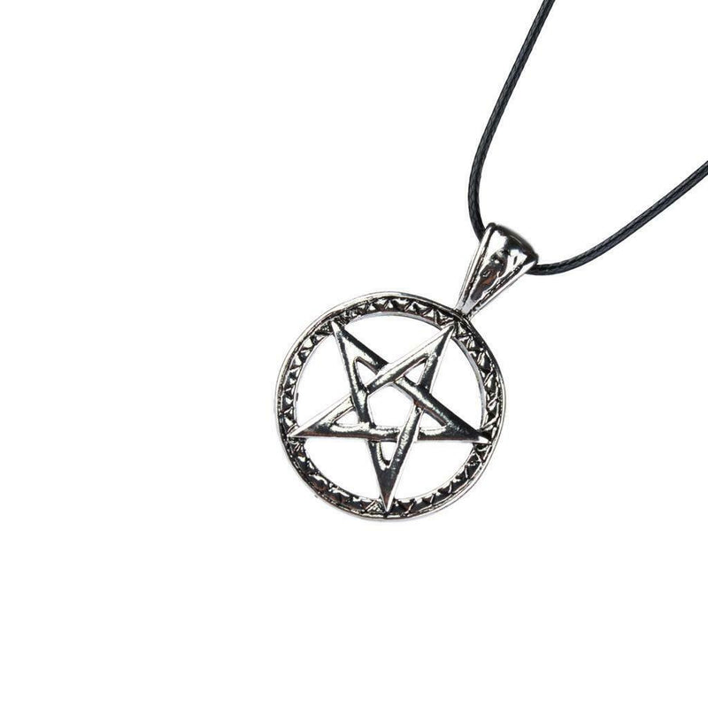 Mysterious Talisman Viking Odin's Pentagram Charms Pendant Rune Necklace