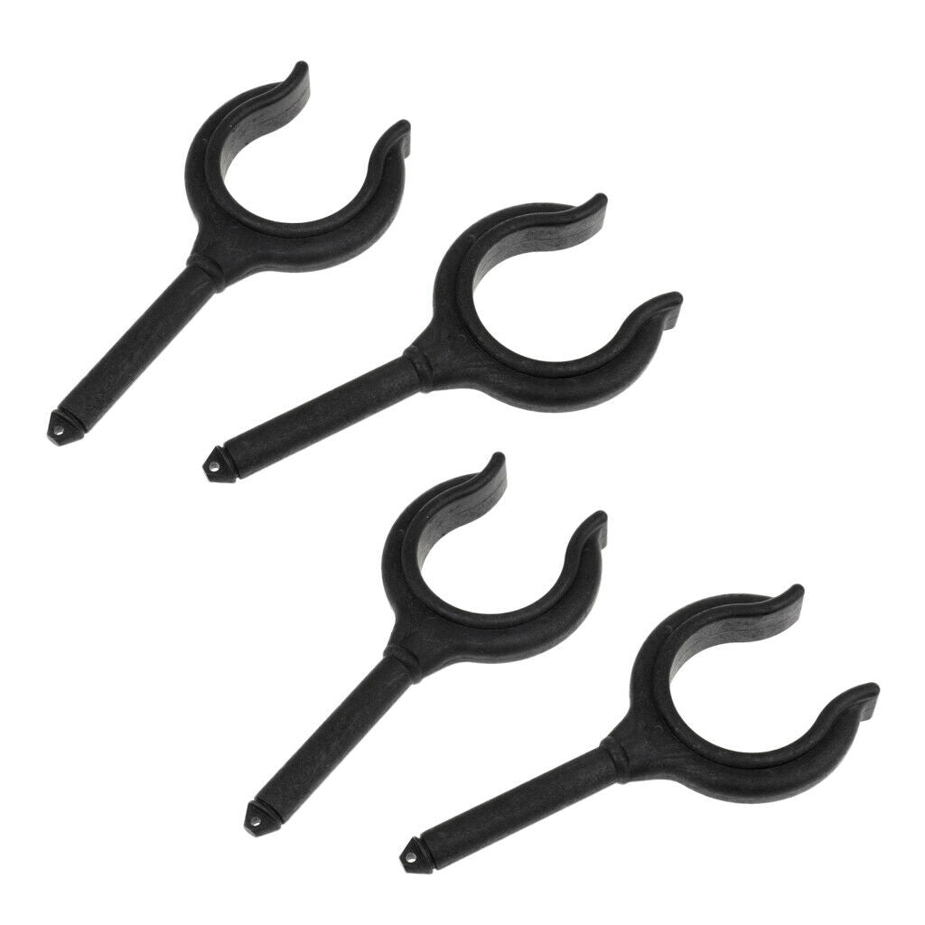 2 Pairs Black Oar Lock Rowlock for Canoe Row Boat Water Raft Kayak 5.7inch