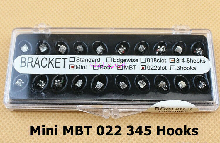 100kits Dental Orthodontic Brackets Mini MBT 022 345 Hooks Metal Molar Braces