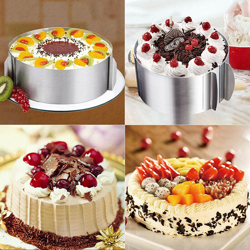 Adjustable Mousse Ring Round Mould Kitchen Accessory DIY Baking Too.l8
