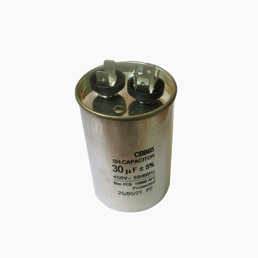 Round motor running capacitor 30uF 450VAC 50 / 60Hz for air conditioning
