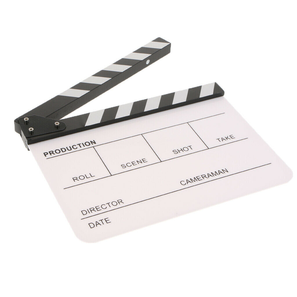 Film Movie Clapper Board Director Video Scene Cut Action Prop Clap White