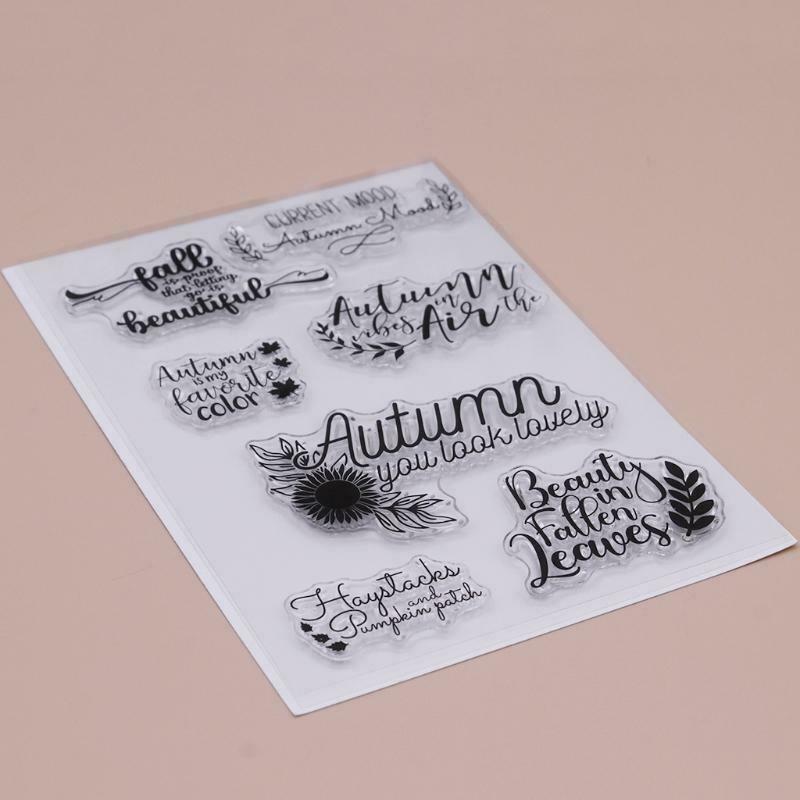 Autumn Silicone Clear Seal Stamp DIY Scrapbooking Embossing Photo Album Decor