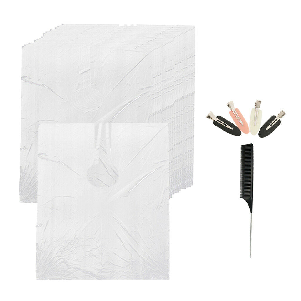 100pcs Disposable Hair Cutting Cape Hairdressing Apron Cloth for Barber Shop