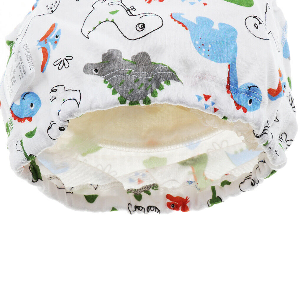 Baby Training Pants Learning Pants Washable Diapers Dinosaurs, M (90cm)