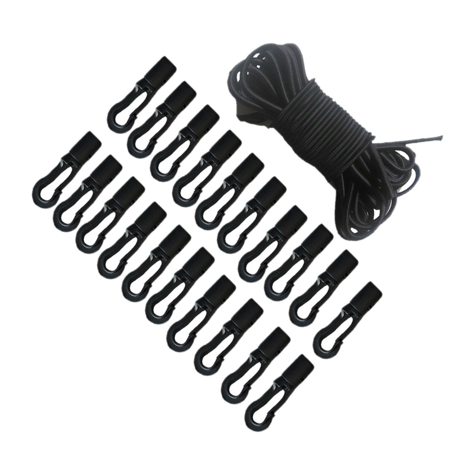 Bungee Shock Cord Hanging Ends Clip and Elastic Bungee for Kayak Canoe
