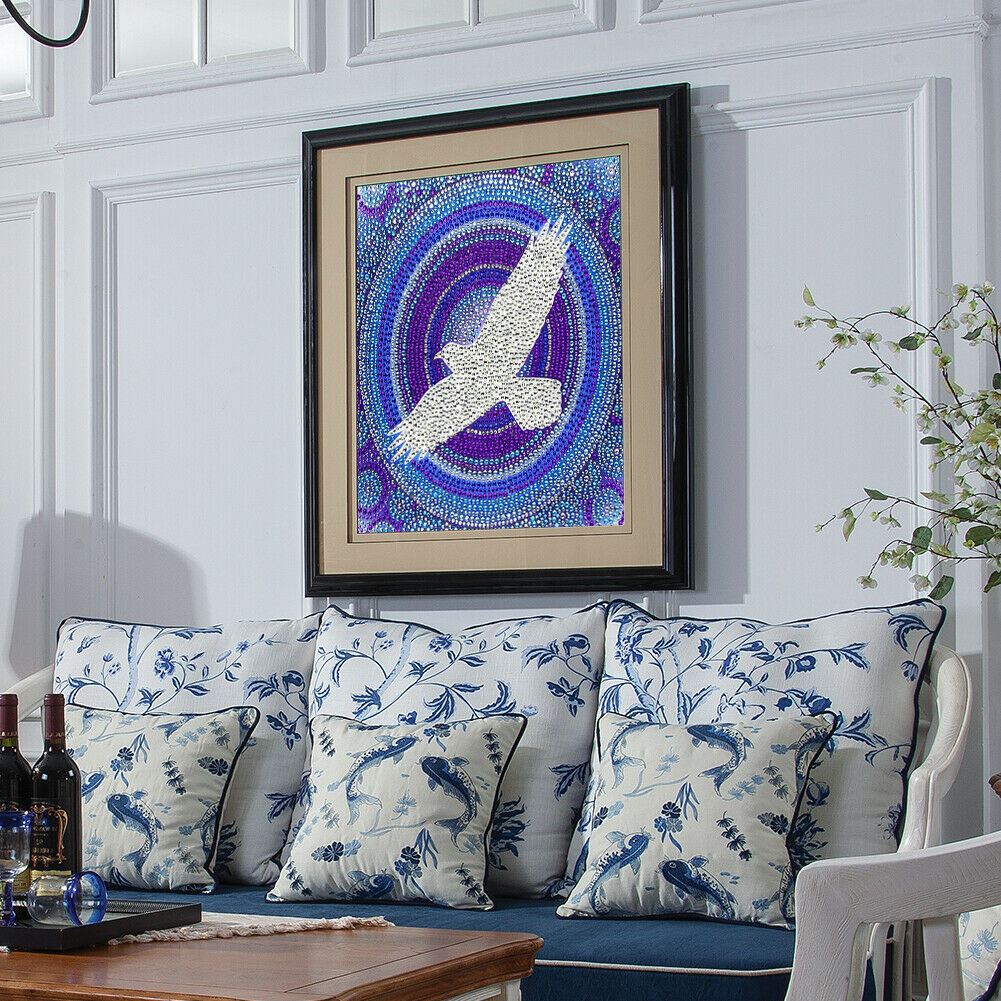 Wall Picture Full Special Shaped Drill DIY Flying Doves Diamond Painting @