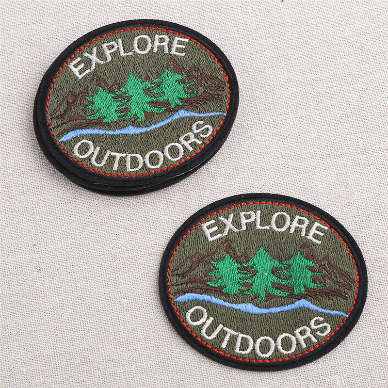 5pcs Embroidery Sew Iron On Patch Explore Badge Clothes Applique Bag Fabric