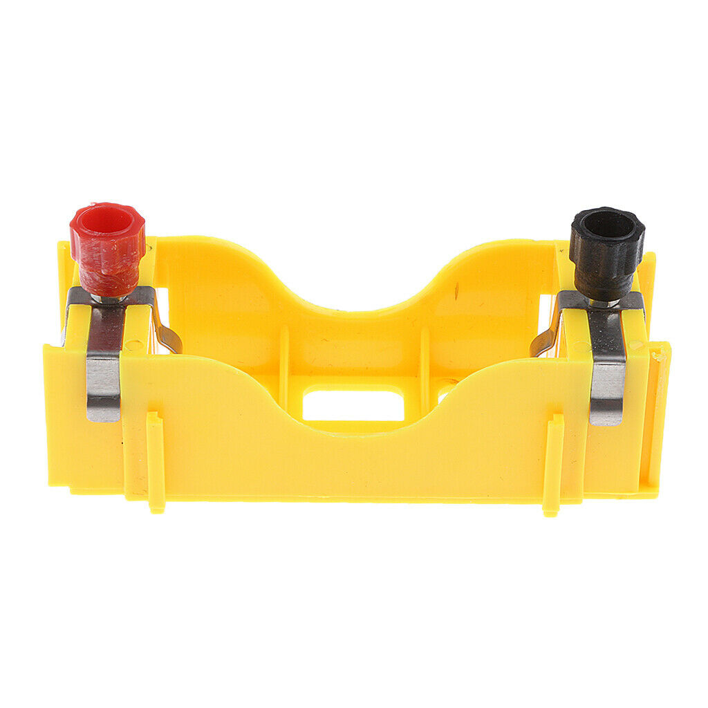 Yellow Plastic Battery Holder Cell 1 Size D Case Box for Physical Teaching