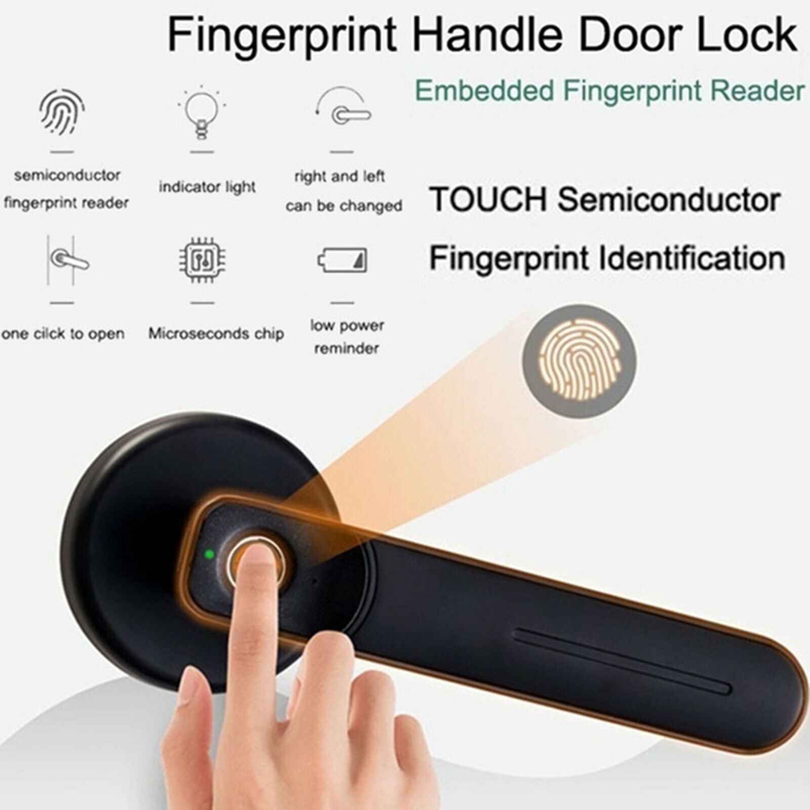Mini Fingerprint Door Digital Lock Smart Lock for Apartment Bedroom Office