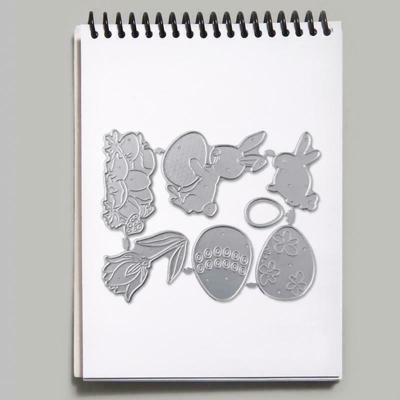 Bunny Eggs Metal Cutting Dies Stencil DIY Scrapbooking Album Paper Card Template