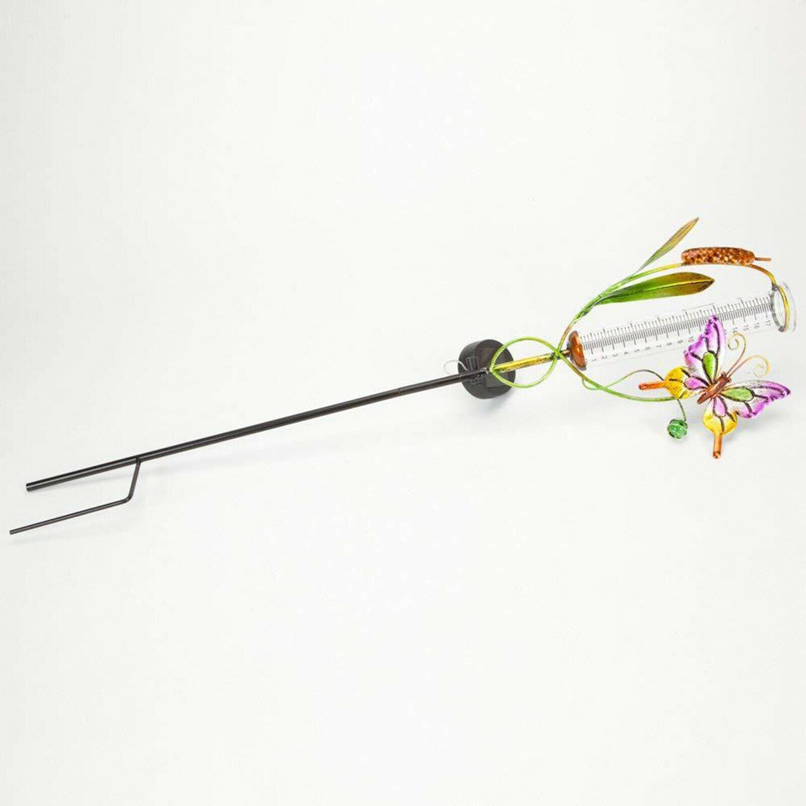 2pcs Butterfly Rain Gauge Garden Solar Stake Lamp Statue LED IP55 Patio Lamp