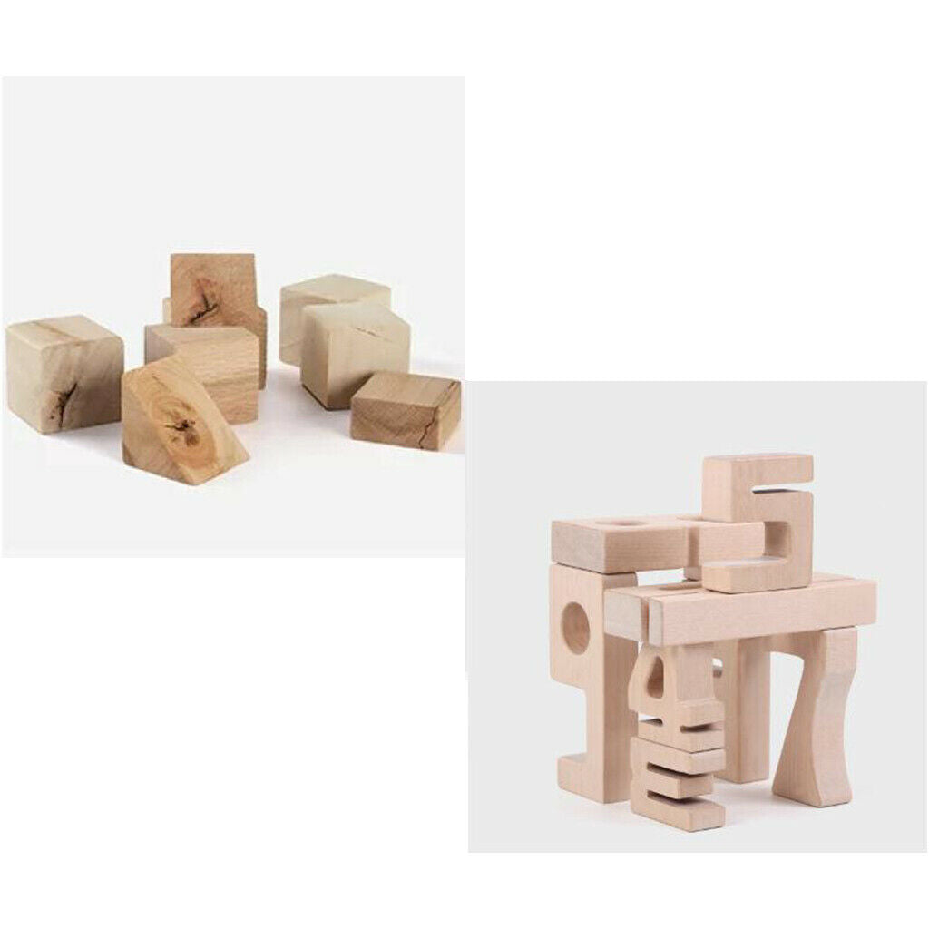 Wooden Educational Building Blocks 1-10 Math Number Block Stacking Toys