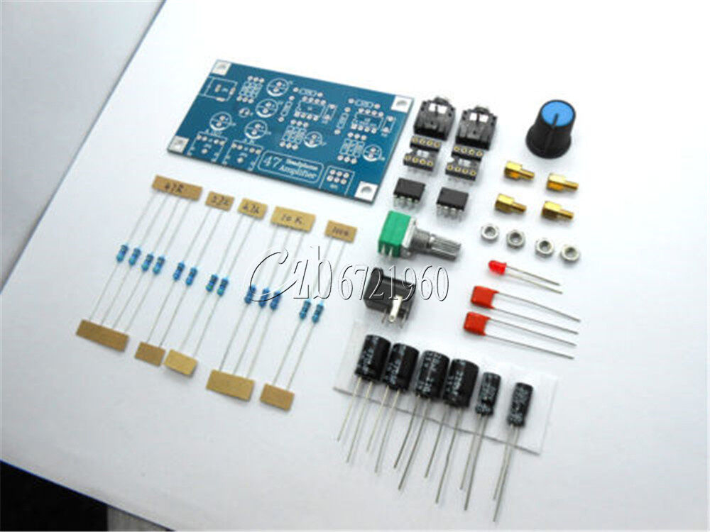 Headphone Amplifier Board Kit AMP Module Kit Portable For Classic 47 DIY + Case