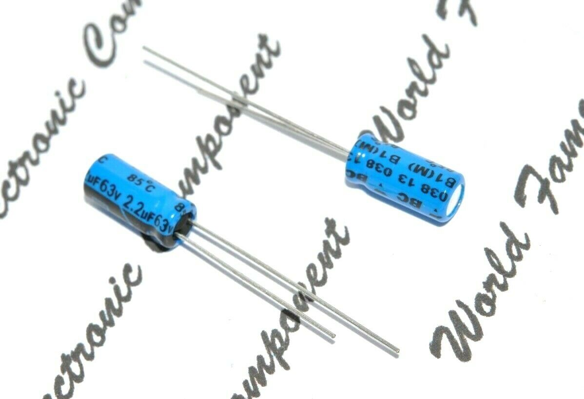 20pcs - Vishay BCcomponents 038 2.2uF (2,2µF) 63V Radial Electrolytic Capacitor