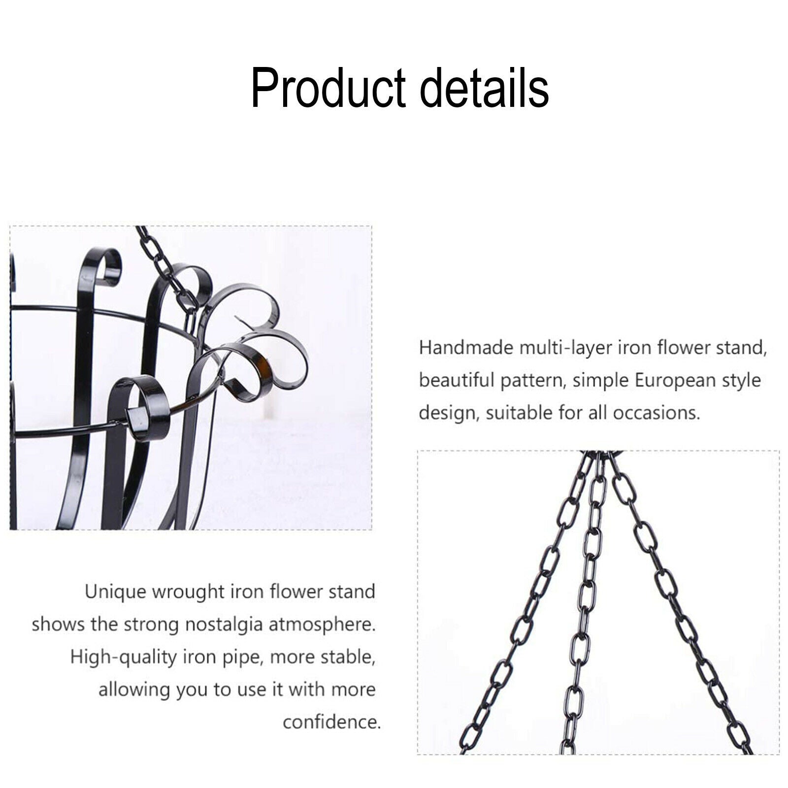 Metal Flower Pot Plant Support Hanger Flower Rack Holder Basket Garden Decor New