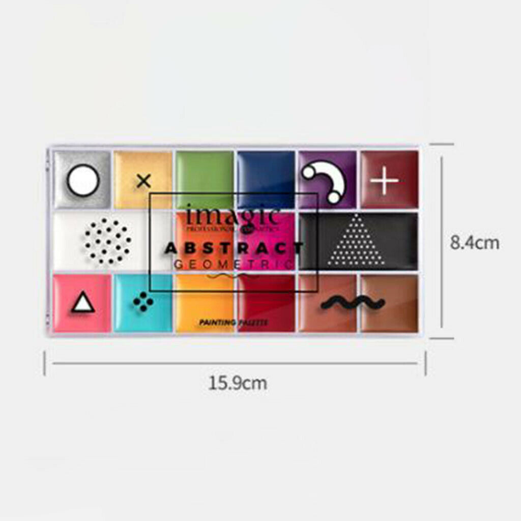 16 Colors Flash Paint Oil Makeup Palette Kit for Halloween Theme Party