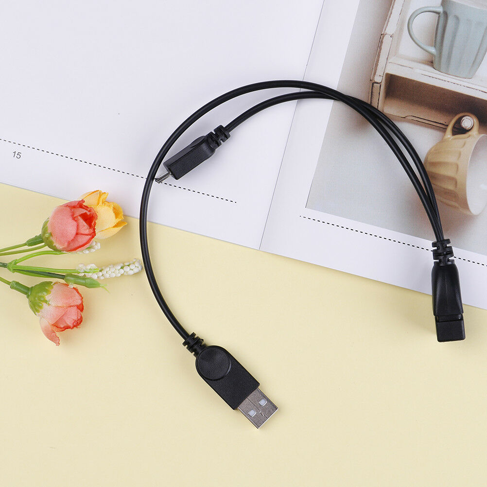 Micro USB Male To USB Female Host OTG USB Cable Y Splitter For Cell Phon.l8