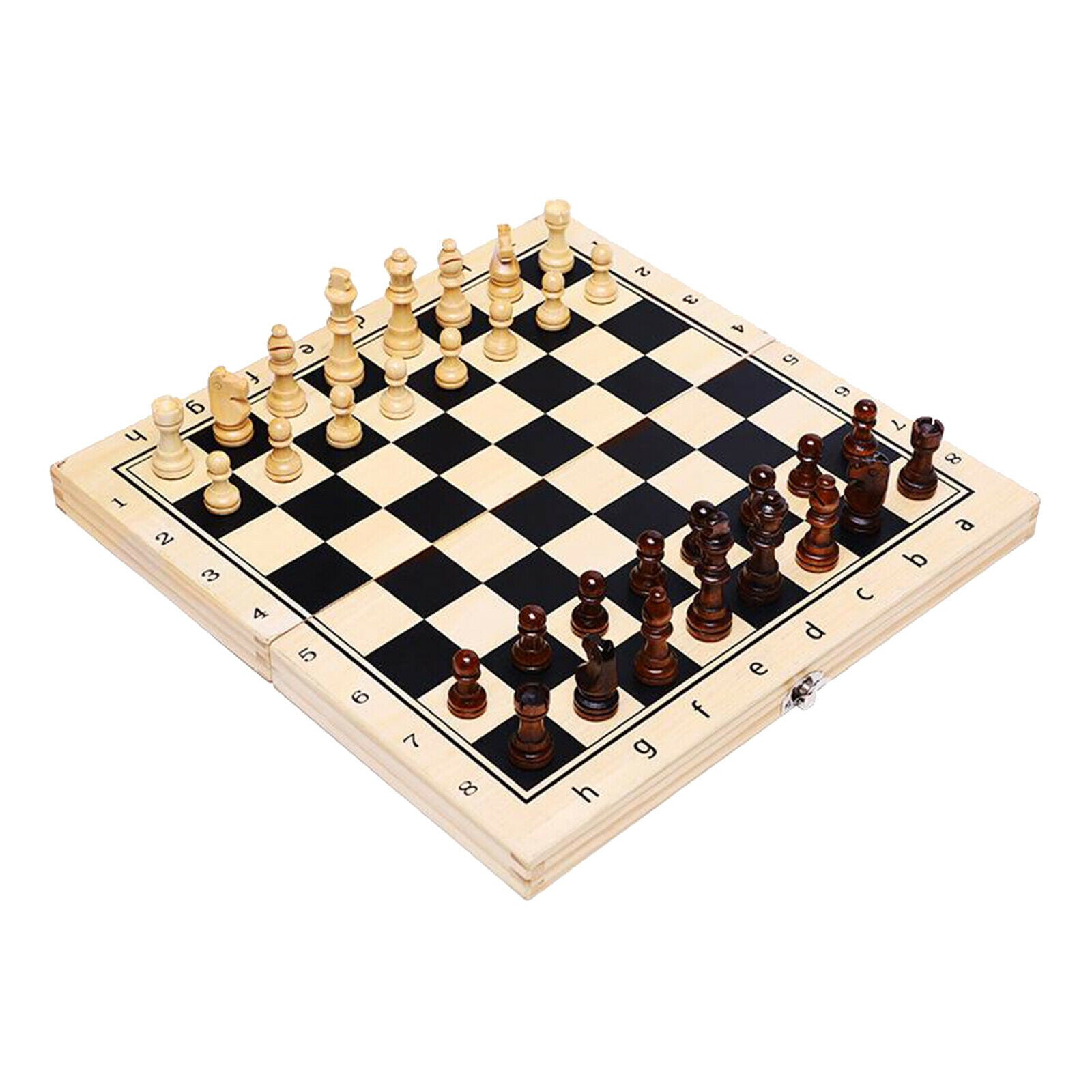 Foldable Magnetic Chess Board Board Game 15x15 Inch Travel Set Chess Pieces