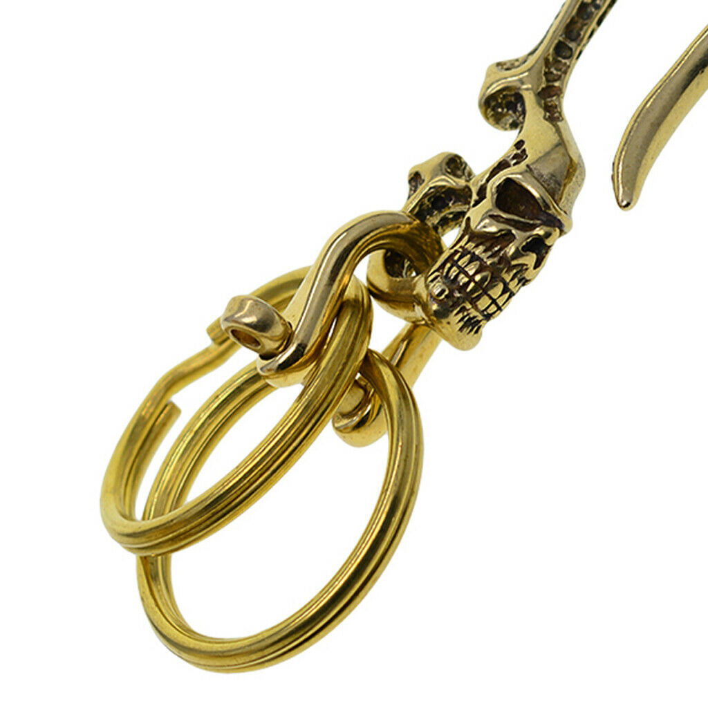 Durable Brass U Hook Wallet Clip Holder Fishhook Keychain Solid Brass Hook Fob