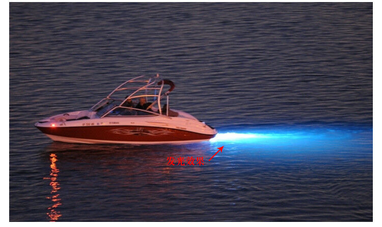 Blue Led Drain Plug Light 9W Underwater Boat Marine Yacht Transom Fishing Diving
