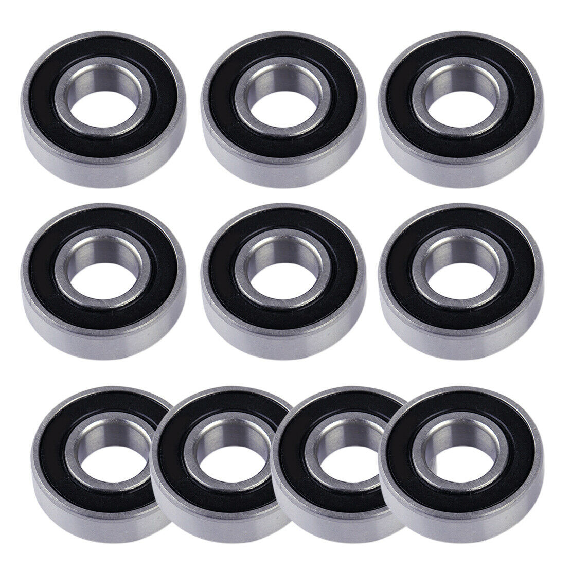 10pcs 6001-2RS Deep Groove Roller Ball Bearings Rubber Sealed Steel 12x28x8mm An
