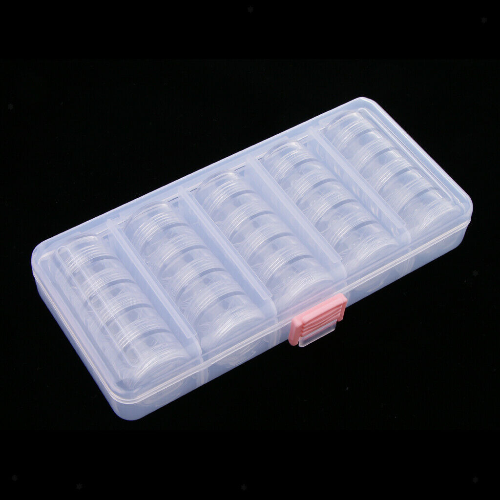 25PCS Clear Plastic Cosmetic Sample Container Jars Pot Small Empty Portable