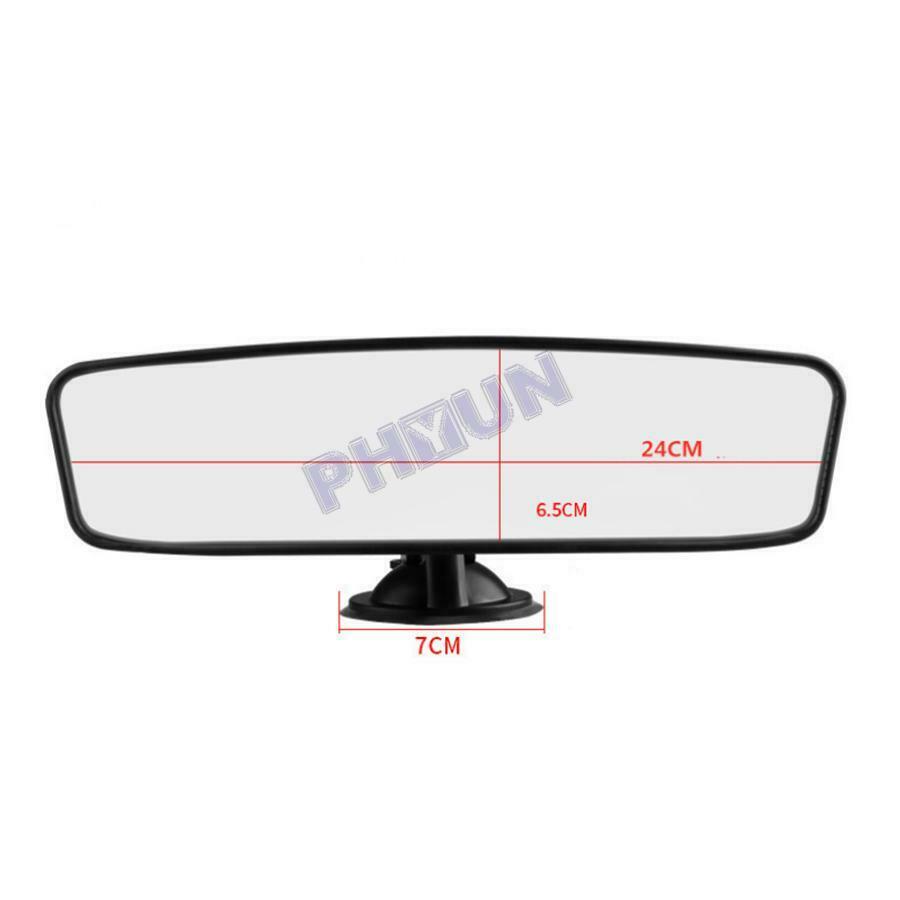 Auto Car Wide Flat Interior Rear View Suction Clip On Rearview Mirror Universal