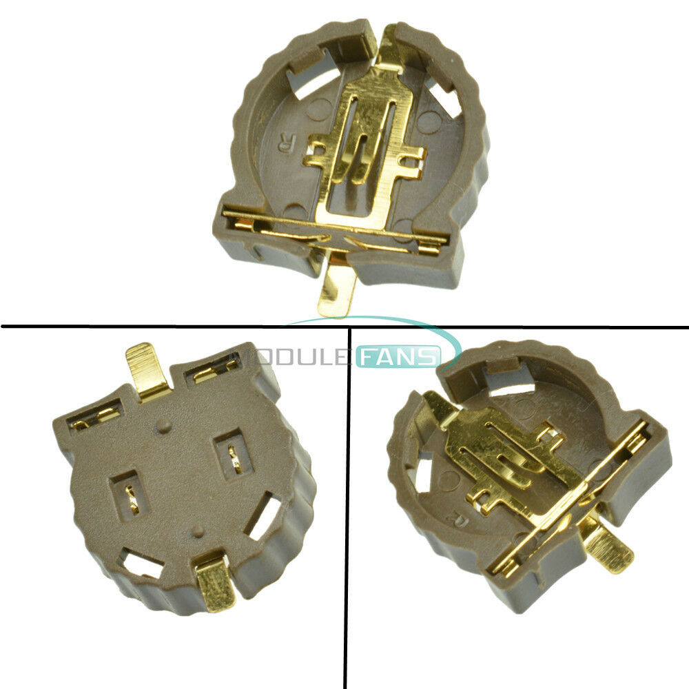 10PCS Portable CR1220 Button Battery Socket Clip Holder Box Case