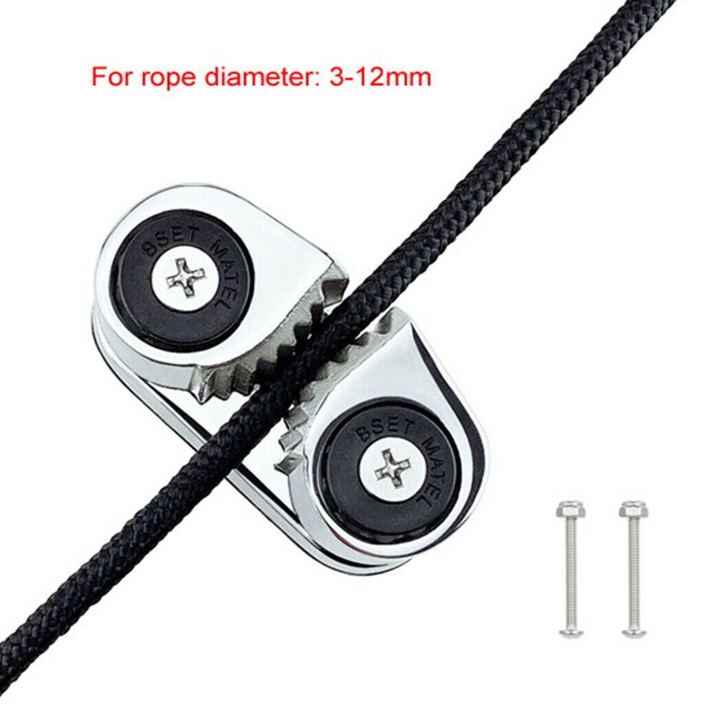 Kayak Cam Cleats & Fairlead Stainless Steel Fast Entry fits for 3-12mm Line