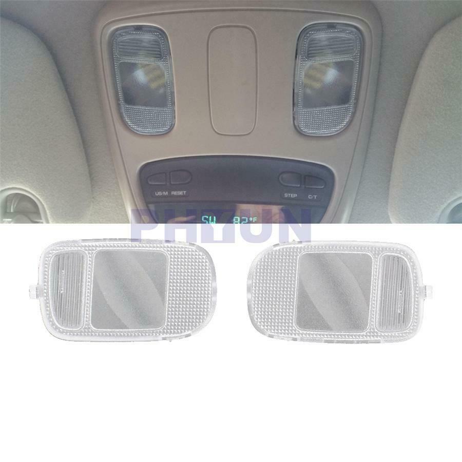 2x Car Interior Overhead Reading Light Lamp Clear Lens For Dodge Ram 2002-2010
