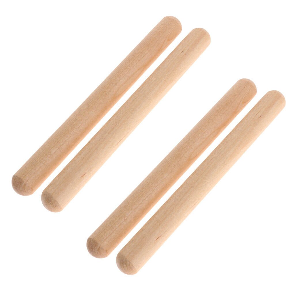 2 Pairs Musical Instrument Parts Wood Drum Sticks Drumsticks Music Toys