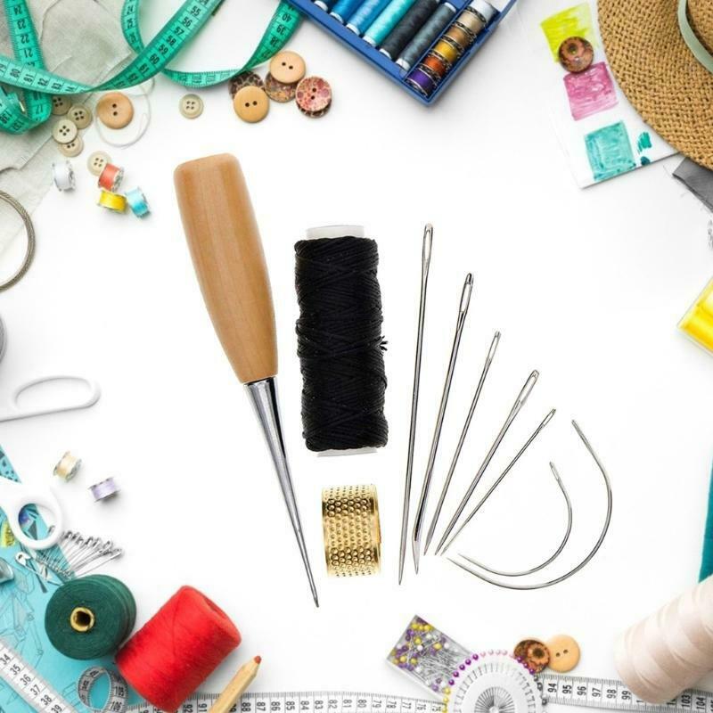 1 Set Sewing Needle Awl Leather Craft Sewing Stitching Leathercraft Accessories