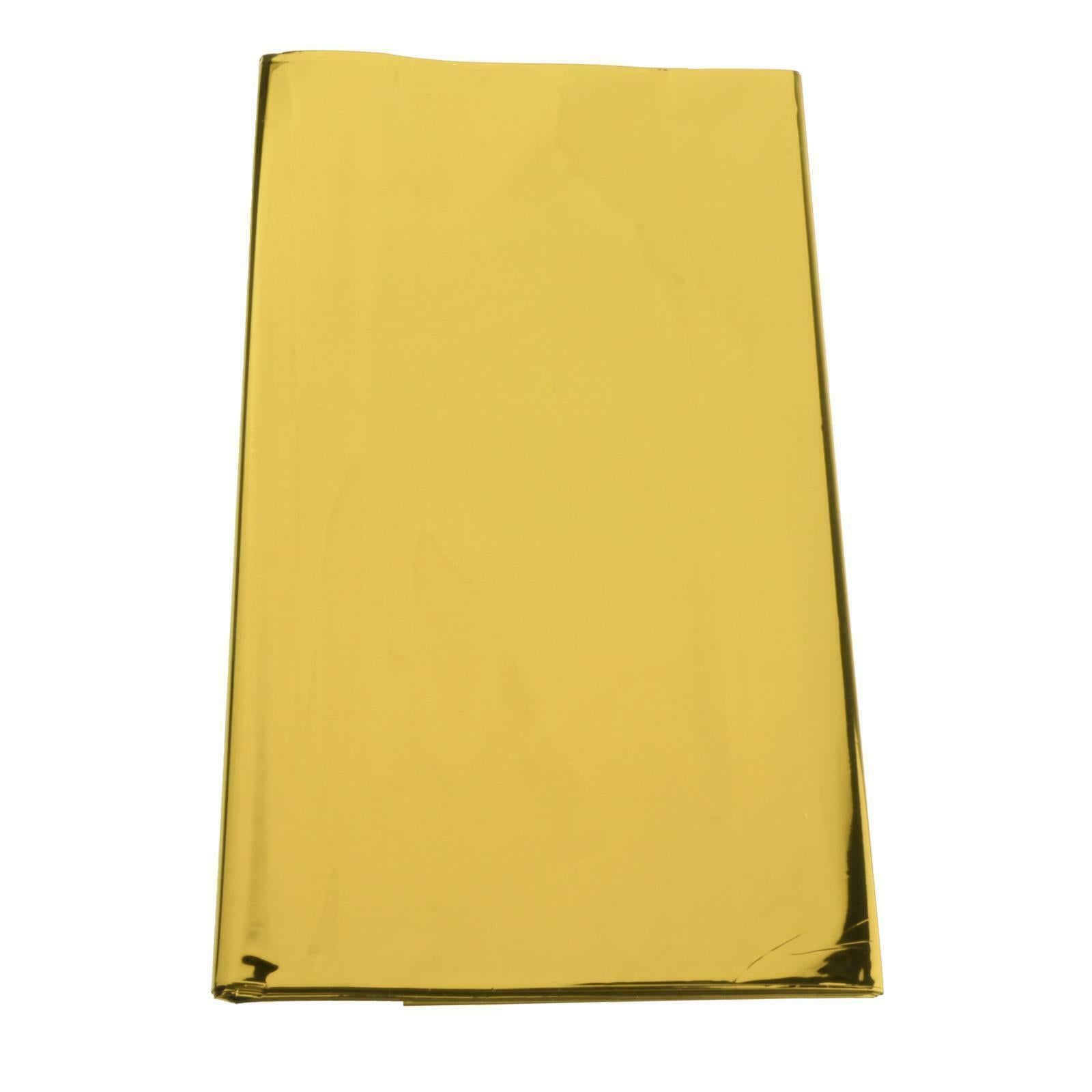Foil Plastic Tablecover Party Tablecloth Rectangle 7 Colours Golden