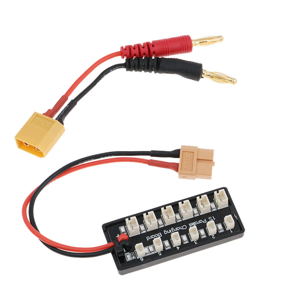 3.7V JST-PH 2.0 Parallel 1S Lipo Battery Balance Charging Board XT60 Adapter