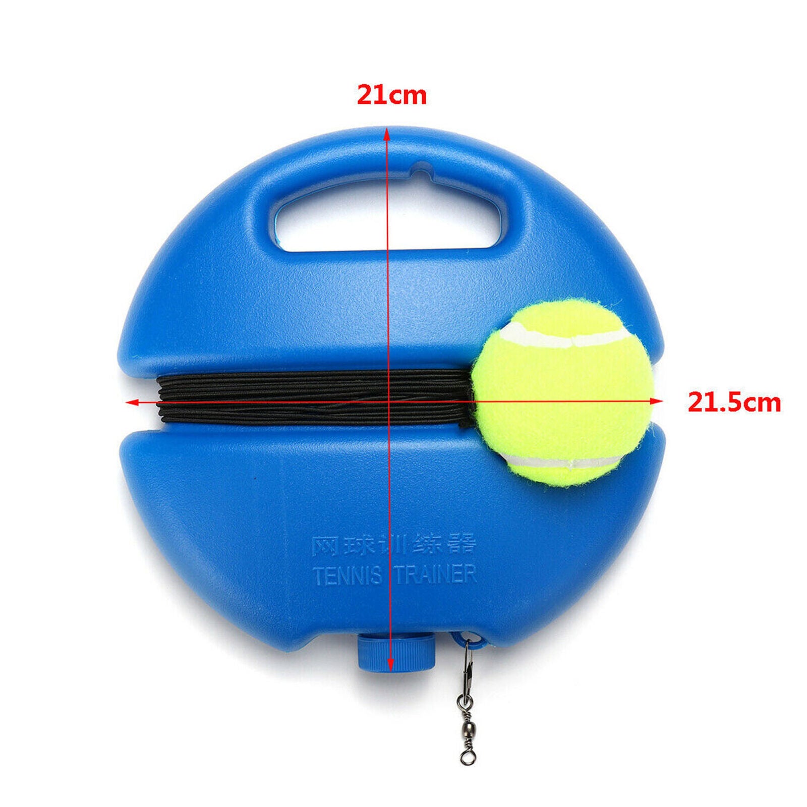 Single Tennis Trainer Training Practice Rebound Balls Back Base Tool + 3 Ball D1