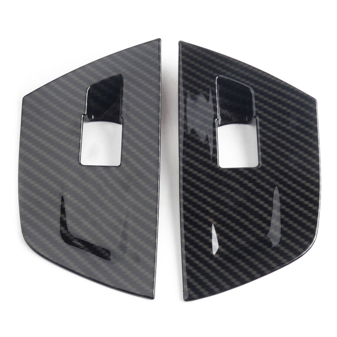 4pc Carbon fiber texture Window Lift Switch Button Cover Trim Fit for BMW X3 as