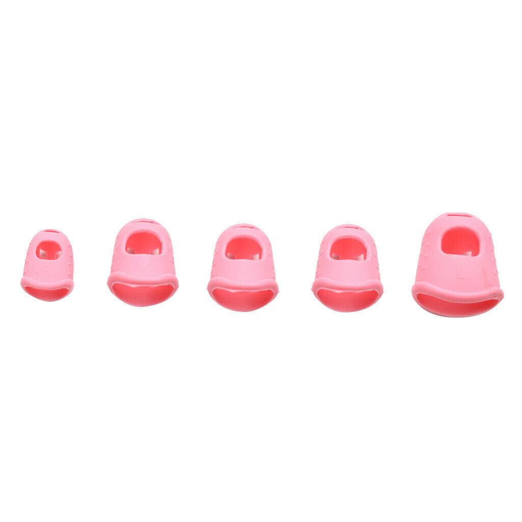 5x Silicone Thumb Picks Finger Protector Finger Guards Plectrum for Guitar
