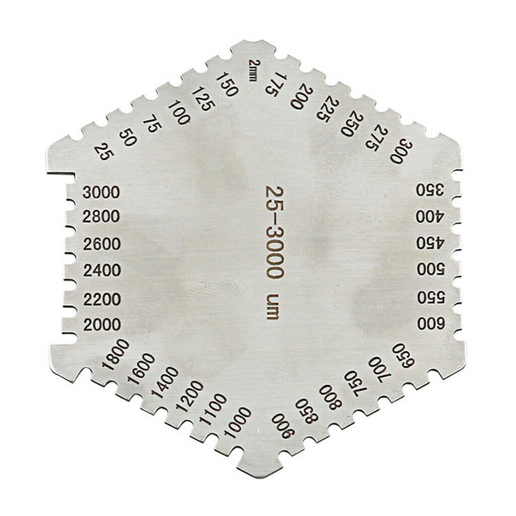 Stainless Steel High Precision Hexagonal Wet Film Comb Paint Wet Film Thickness