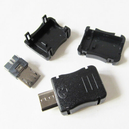 5 sets USB Male plug Connector Micro 5pin with Cover