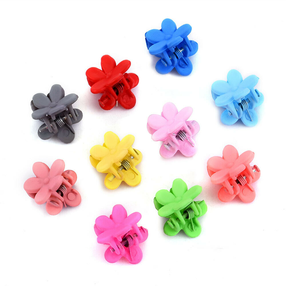 Girls Mixed Color for Kids Baby Flowers Hair Clips Hair Claws Mini Hairpins 10PC