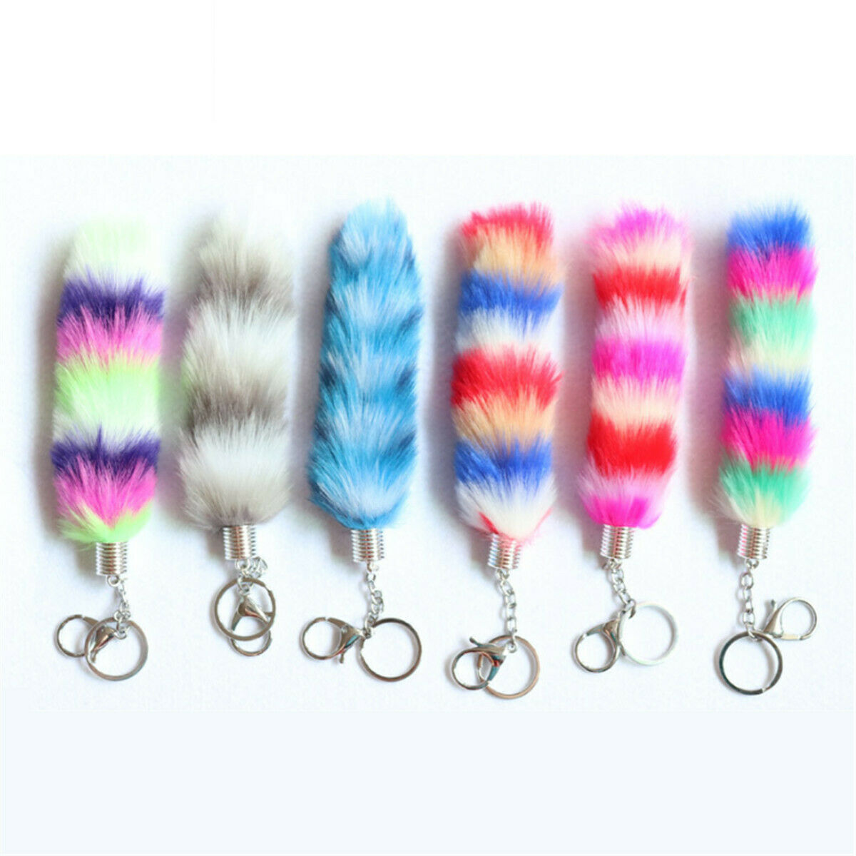 Funny Charm Faux Fluffy Fur Fox Tail Pendant DIY For Keychain Bag Accessories