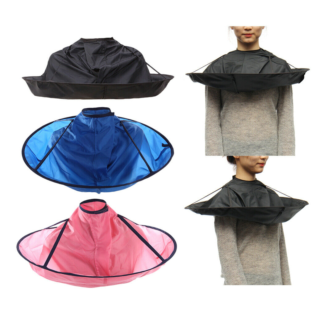 3Pcs Hair Cutting Cape Hair Catcher Umbrella Cloak Salon Barber Accessory