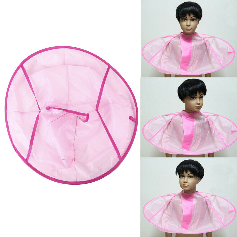 Kids Hair Cutting Cape Barber Styling Salon Nylon Haircut Hairdresser Gown @