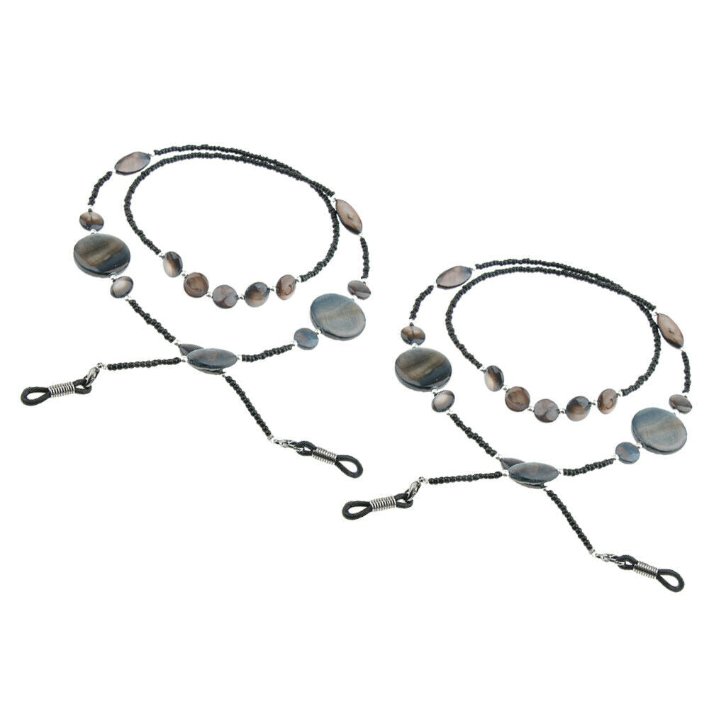 2X, Anti-Slip Glasses Strap Retainer Spectacles Sunglasses Cord Band Lanyards