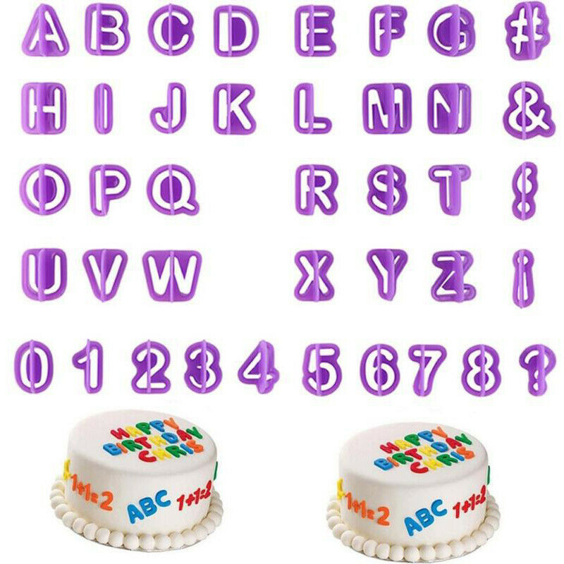 40Pcs Chocolate Moulds Alphabet Letter Cookie Cutters Cake Decorating Molds