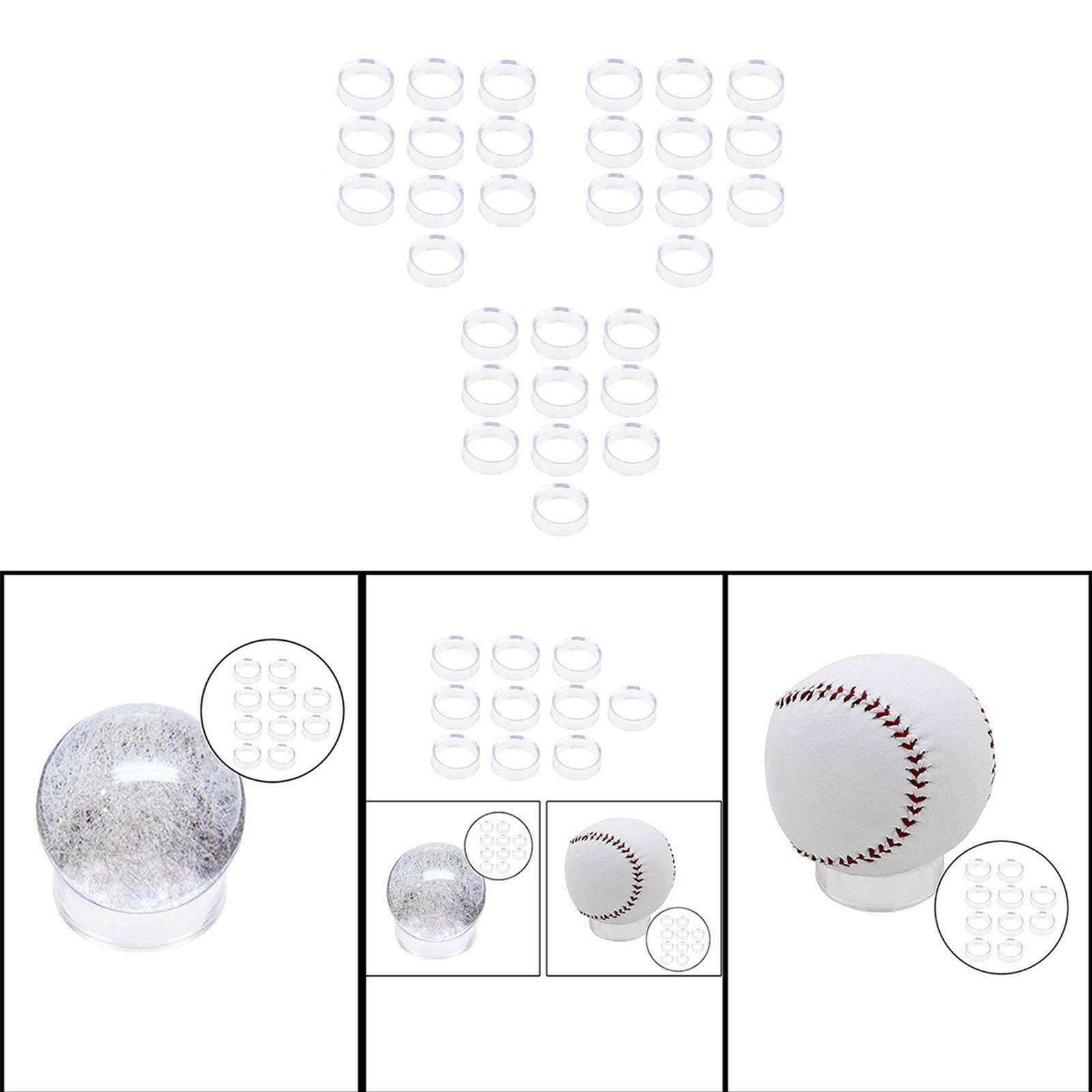 30Pcs Transparent Display Stand Crystal Ball Quartz Glass Stone Base Decor