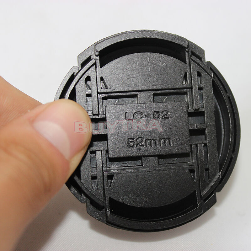 52mm Center Pinch Snap on Front Cap For Sony Canon Nikon Lens Filters BDAU